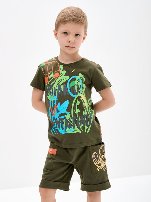 Футболка для мальчика цвета хаки - Kogankids фото 18