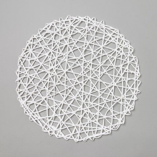 Салфетка сервировочная «Доляна. Трава», цвет молочный, d=38 см