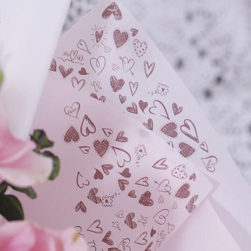 Цена за 20 шт. Плёнка матовая для цветов, с рисунком Амур, сиреневая, 60?60 см