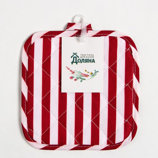 Прихватка Доляна цвет бордовый 17х17 см, 100% п/э  фото 3