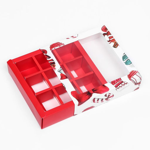 Цена за 2 шт. Коробка под 9 конфет Новогодний фонарик, 13.7?13.7?3.5 см - Дарите счастье фото 10