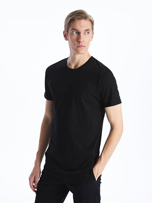 Bisiklet Yaka Penye Erkek Ti??rt