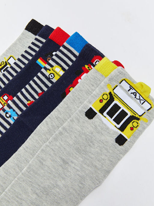 Desenli Erkek ?ocuk Soket ?orap 7li - Waikiki фото 3