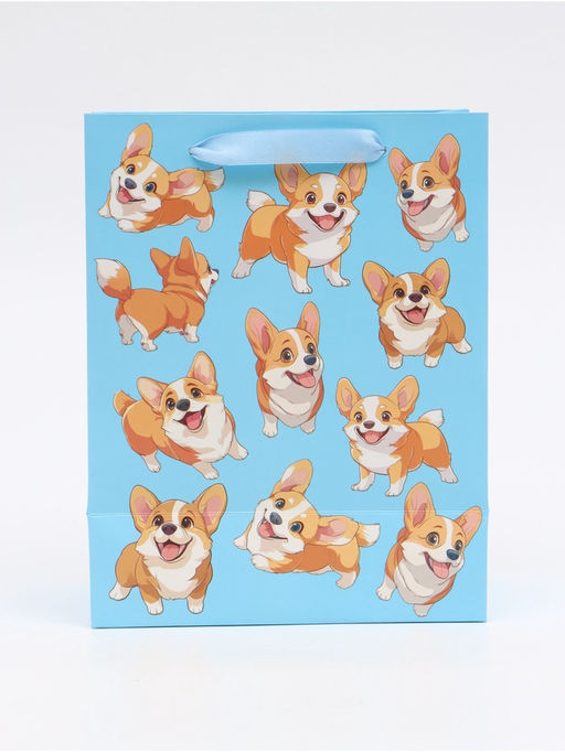 Цена за 2 шт. Пакет подарочный «Милые пёсики», MS 18 × 23 × 10 см