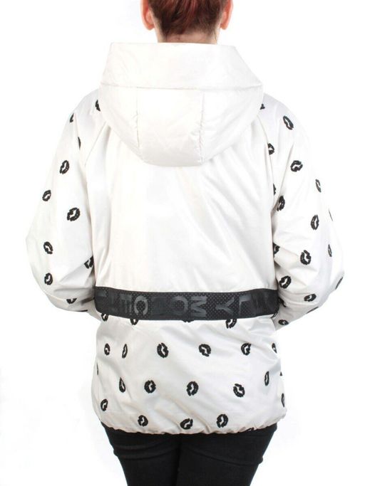ZW-2166-C WHITE Куртка демисезонная женская BLACK LEOPARD (100 гр.синтепона)