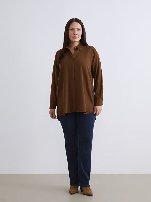 Modal Kar???ml? Kad?n G?mlek Tunik