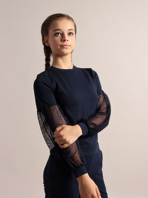 CRB wear / CWJG 63908-41 Джемпер для девочки,темно-синий/Ex.Cherubino  фото 2