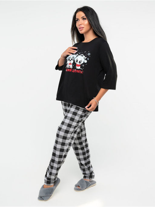 Пижама "Давай дружить" черный