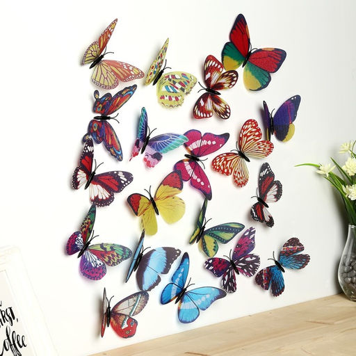 Цена за 100 шт. Магнит пластик Бабочка блестящая 12х9,5 см - Simaland фото 2