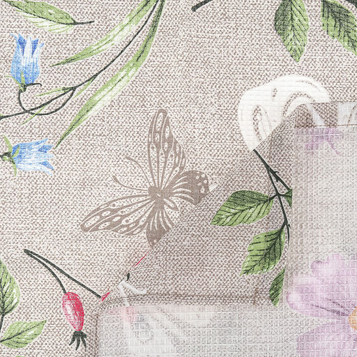 Салфетка хозяйственная 50х60см "Лето", вафельное полотно, хлопок 100%, плотность 245г/м2, без упаковки, "Домашняя мода" (Россия)