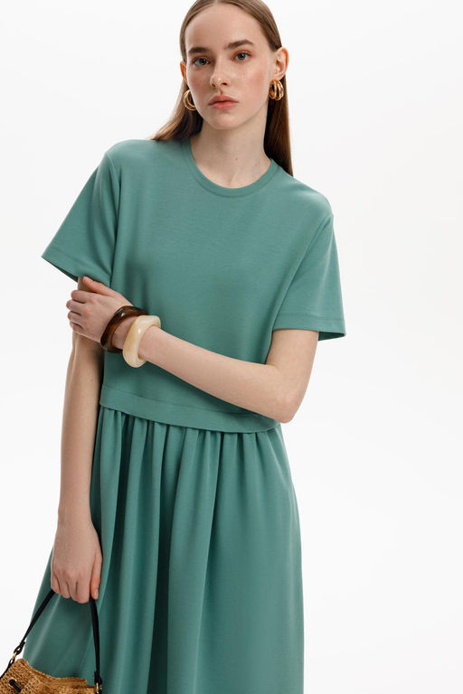 ЕВТ 5086/малахитовый зеленый платье жен