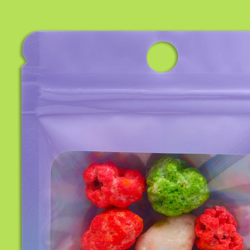 Цена за 100 шт. Пакет Зип-лок с окном, с еврослотом, градиент, 8×12 см