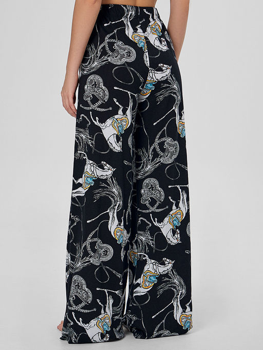 Комплект женский домашний черный с узором - Mark formelle фото 5