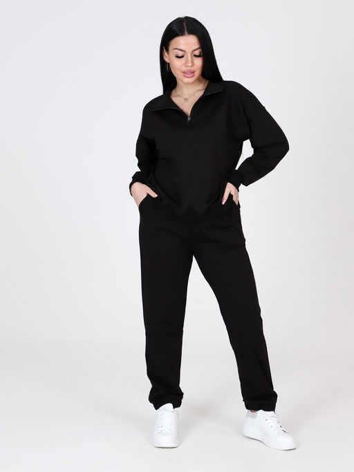СК-2301 ЖЕНСКИЙ СПОРТИВНЫЙ КОСТЮМ (Черный) - А-дина фото 2