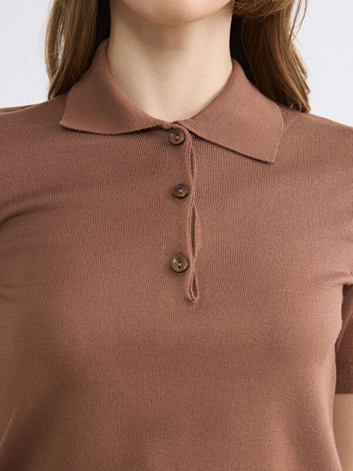 Polo Yaka Kad?n Triko Kazak