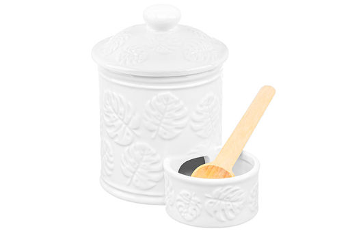 Банка д/соли 500 мл 15,5*10*14,5 см Тропики с крышкой, деревянной ложкой - Elan gallery фото 7