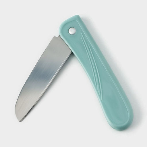 Цена за 2 шт. Нож для овощей кухонный складной, 17 см, голубой - Simaland фото 2