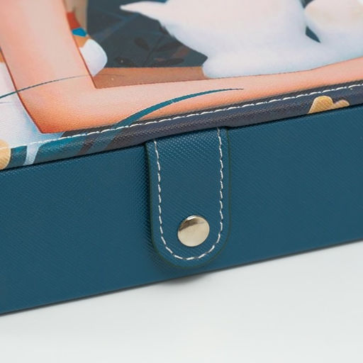 Шкатулка для украшений «Девушка со шпицем», с зеркалом, искусственная кожа, 15×21.5×5.5 см