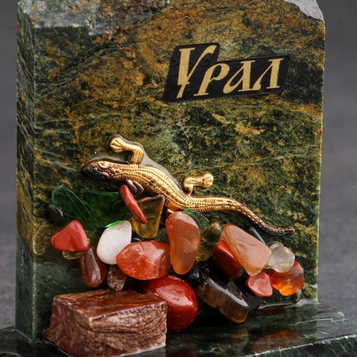 Фигурка настольная «Ящерица», скол с камнями, малый, МИКС