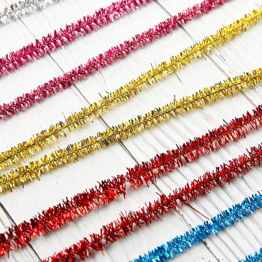 Синельная проволока, набор 100 шт., МИКС с блеском, 30 см