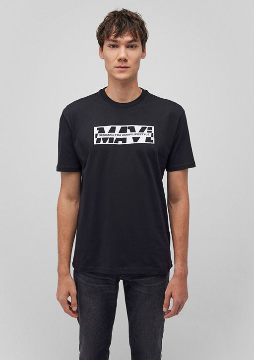 Mavi Logo Bask?l? Siyah Tisort  фото 3