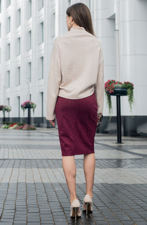Юбка-карандаш винный - Donna saggia фото 4