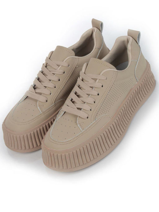 05-P8201-2 DK. BEIGE Кроссовки женские (натуральная кожа) - Фабричный китай фото 4