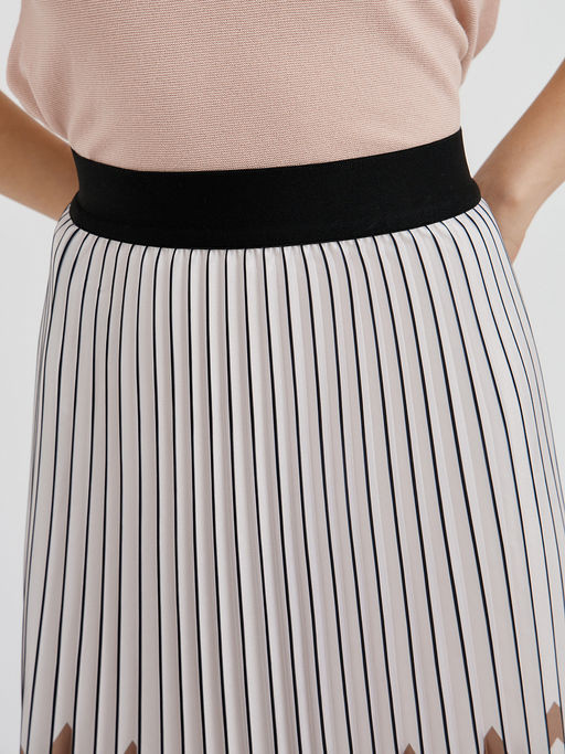 юбка плиссированная в бело-бежевом цвете - Glenfield фото 10