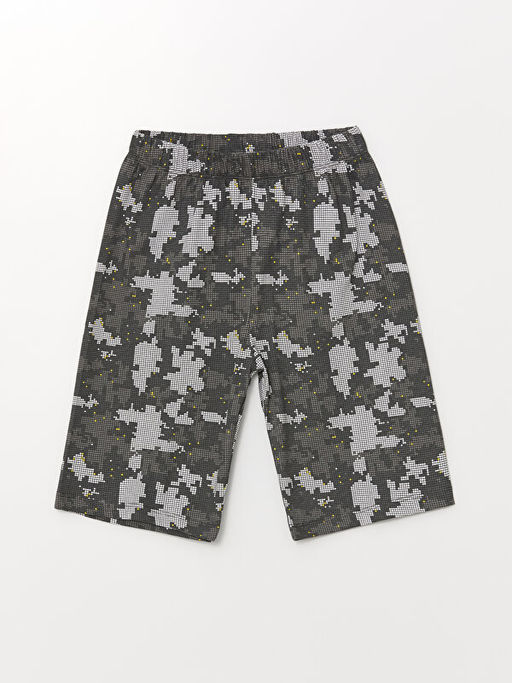 Beli Lastikli Bask?l? Erkek ?ocuk Pijama ?ort 2li - Waikiki фото 2