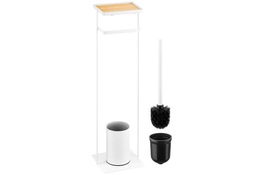 Подставка для туалетной бумаги и ершика 16*15*59 см Белая - Elan gallery фото 6