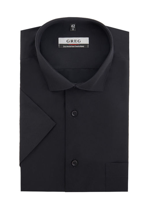 Сорочка мужская короткий рукав GREG 340/109/BLK/Z  фото 6