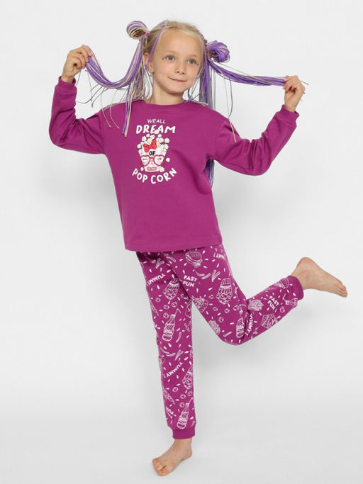 CRB wear/CWKG 50151-24 Комплект для девочки (джемпер, брюки),бордовый/Ex.Cherubino  фото 4