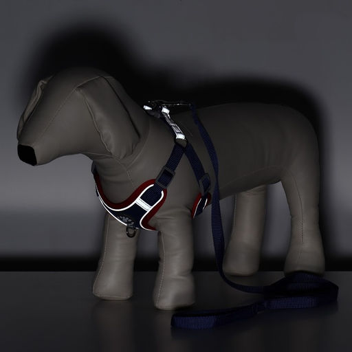 Комплект Sport+, S, поводок 150 x 1,5 см, ОШ 39-41 см, ОГ 44-48 см, вес животного 7-13 кг, синий 96 - Пижон фото 10