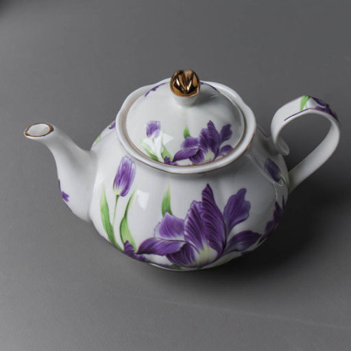 Чайник заварочный 800 мл / GF3-TP /уп 18/ костяной Ирисы - Галеонтрейд фото 8