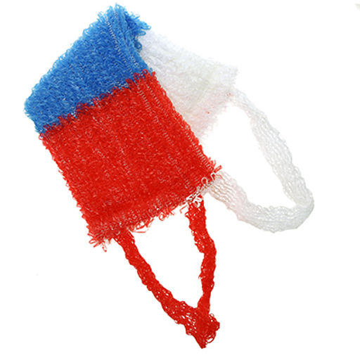 Мочалка банная Флаг 40х14см, полипропиленовая нить (Россия) - Домашняя Мода фото 2