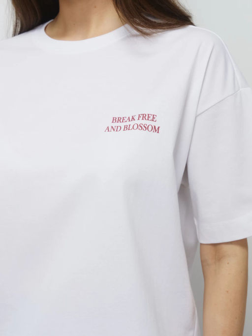 Футболка из хлопка с принтом / Zarina фото 5