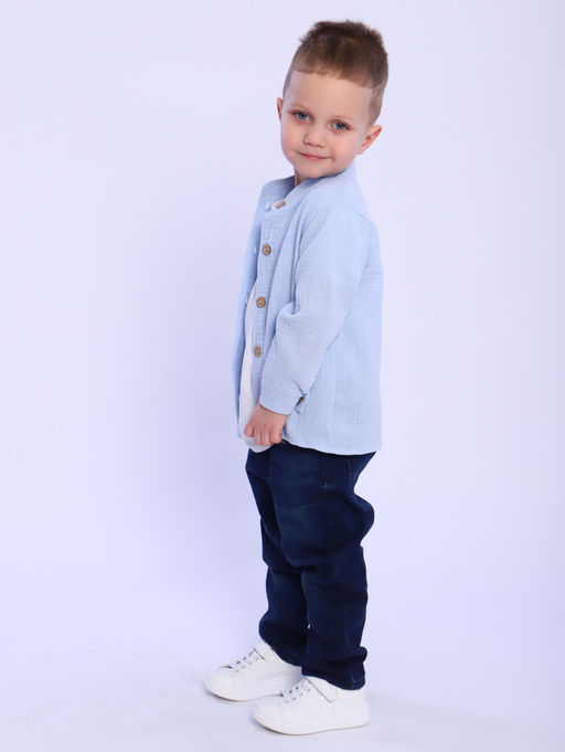 РБ016 Рубашка Муслин (голубой) - Милаша фото 11