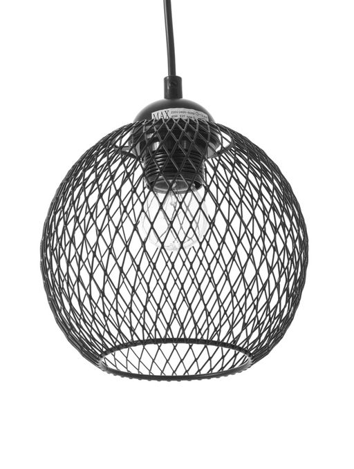 Светильник подвесной 10266/1, 1хE27, 40 Вт, чёрный