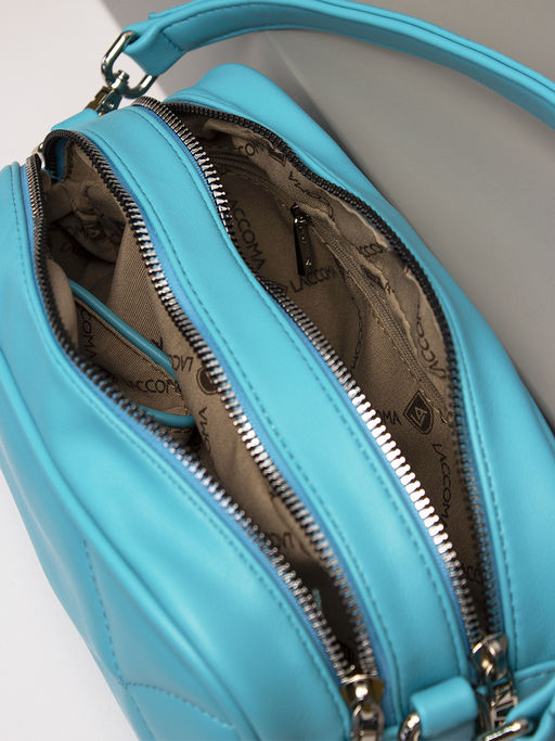 LACCOMA сумка Лаура-Ф826-бирюзовый эко кожа хлопок  фото 4