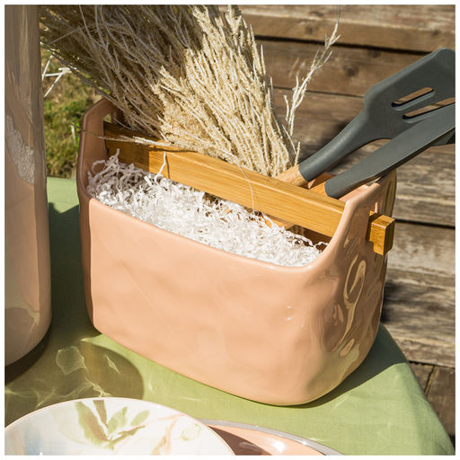 ПОДСТАВКА ПОД КУХОННЫЕ ПРИНАДЛЕЖНОСТИ BRONCO MEADOW 21,5*13,5*16,5 СМ ПУДРОВЫЙ  фото 5