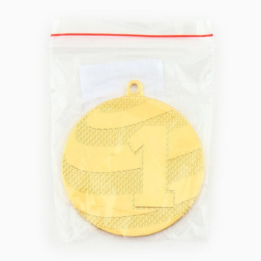 Медаль призовая 003 диам 5 см. 1 место. Цвет зол. Без ленты