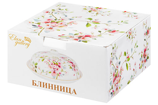 Блинница 23*23*9,5 см Яблоневый цвет на белом NEW BONE CHINA - Elan gallery фото 9