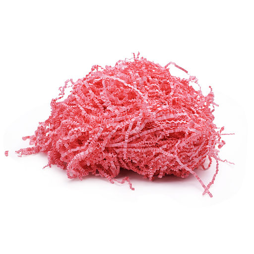 Наполнитель гофрированный бумажный для подарков 100 г, розовая пастель, в пластиковом пакете