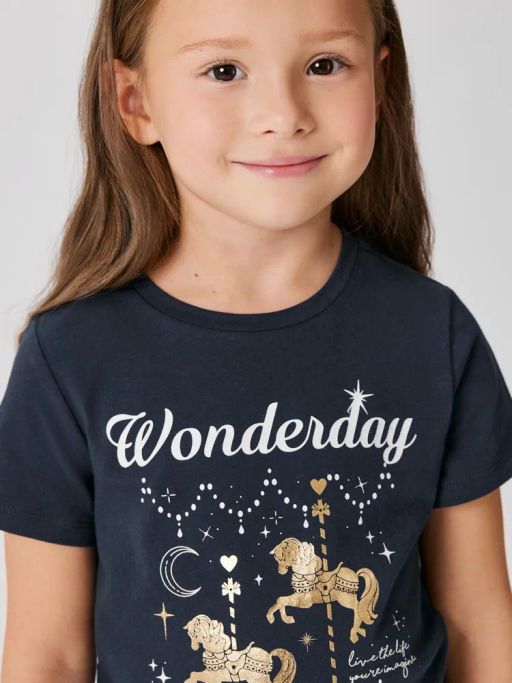 ACOOLA / Футболка детская для девочек Esfahan темно-синий  фото 3