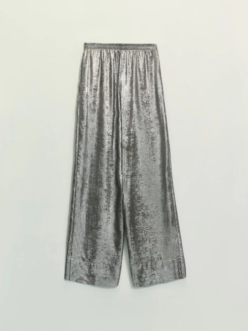 Прямые брюки из блестящей ткани / Zarina