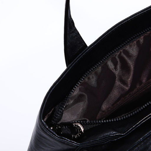 Сумка-мешок на молнии цвет чёрный - Simaland фото 5