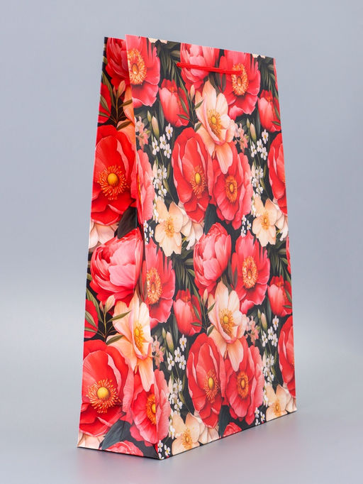 Цена за 2 шт. Пакет подарочный ламинированный Цветочная эстетика 33?42.5?10 см