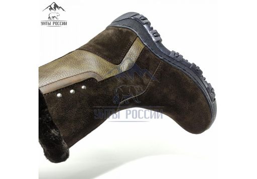 Сапожки подростковые коричневые, литая подошва