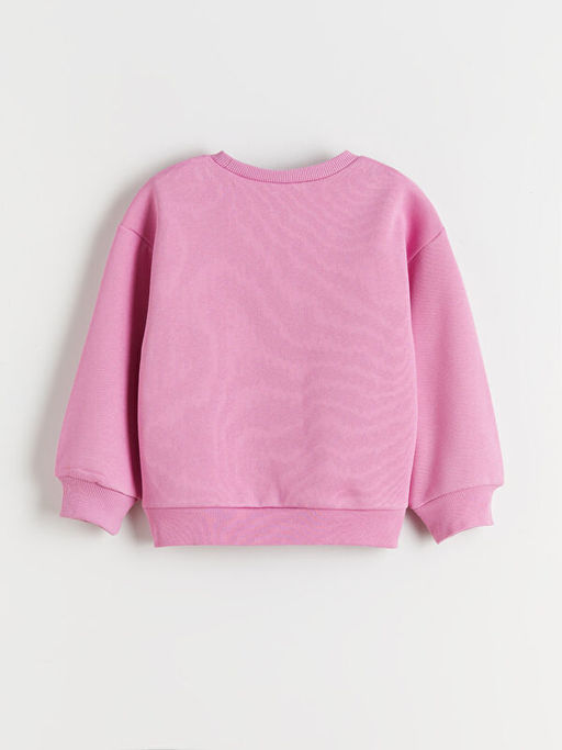 Bisiklet Yaka Elsa Bask?l? K?z ?ocuk Sweatshirt 2li