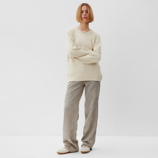 Джемпер женский MINAKU: Knitwear collection, бежевый, размер 46-48  фото 6